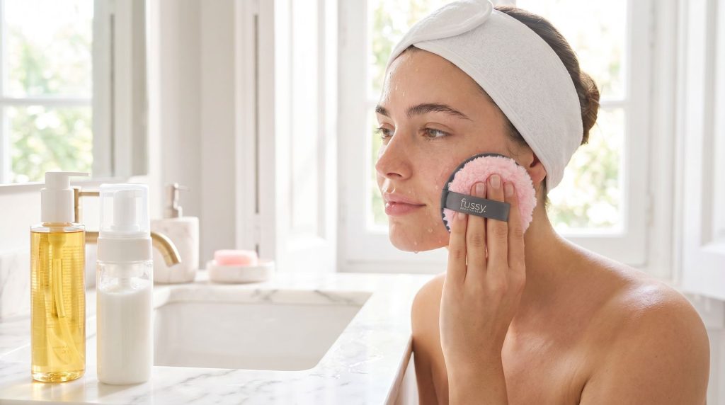 doble limpieza facial fussy Consejos & Comunidad Doble limpieza facial con esponja - Fussy